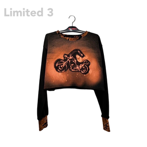 Short long sleeve sweatshirt black
