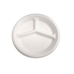 Fiber Round 3-grid Dinner Plate, , large