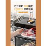 【AOTTO】磁吸透明加厚收納鞋盒6入-黑色正開 ( AL-210BK ), , large