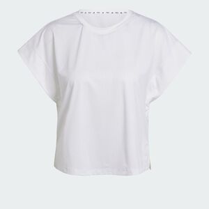 Adidas Studio T-shirt 女 T恤 運動 休閒 訓練 圓領 柔軟 白 [IS2978]