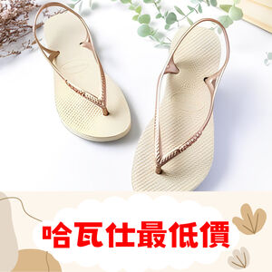 [巴拉娜巴西人字拖專賣店]中壢實體店面 Havaianas 哈瓦仕 夾腳涼鞋 SUNNY II 沙灘 海灘 海邊女款 沙金色/灰 黃金 金飾