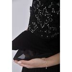 (S) jessica亮片黑色上衣二手衣, , large
