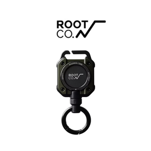 【Leo手機周邊專賣店】ROOT CO. 360度正方形多功能登山扣 / MAG REEL SQR. / 軍綠