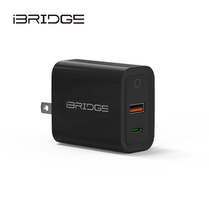 iBRIDGE PD20W雙孔快速充電器-黑