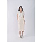 (S) 丹寧牛仔吊帶杏色長裙二手衣, , large