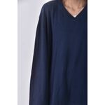 (XL) gap質感V領藍色長袖上衣二手衣, , large