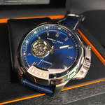 [星晴錶業]GiorgioFedon1919手錶,46mm,GF00008寶藍色錶面銀錶殼寶藍真皮皮革錶帶款, , large