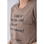 (S) 【陳喬恩私服】史努比棕色短袖上衣二手衣, , large