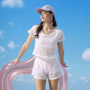 MONINA MIT short two-piece swimsuit pink-XL