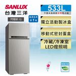 SANLUX Sanyo Taiwan 533L Grade 1 Energy Efficient Inverter Two-Door Refrigerator SR-C533BV1A, , large