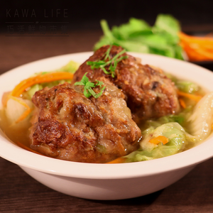 kawa Black-bone chicken meatballs stewed with cabbage