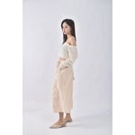 (XL) 精品高腰休閒杏色長褲二手衣, , large