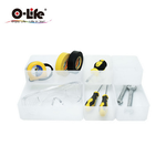 【O-Life】B-016 stacking storage box-white 5-piece set, , large