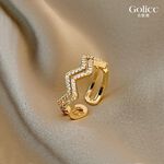 【Gulicc】古莉可 戒子 韓國東大門微鑲鋯石雙層戒子, , large