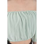 (S) exclmark質感修身短版蘋果綠色長袖上衣二手衣, , large