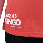 KINGO-大尺碼-女款 拚色 圓領T恤-丈青-414102, , large