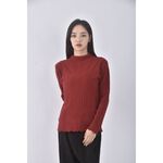 (M) le gusta質感棉質中領紅色長袖上衣二手衣, , large