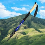 輕量可拆式登山杖【4色可選】 鋁合金 240G 外鎖式 可拆式 110cm 135cm EVA手柄 登山 碳鋼杖尖 擋泥盤 尼龍腕帶, , large