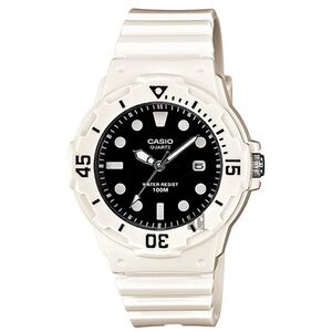 CASIO 卡西歐 迷你運動風指針手錶-黑x白 LRW-200H-1EV