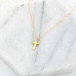 【Angel & Me】Blessed Cross s925 sterling silver 24k gold plated Birthday gift, , large