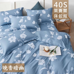 【愛神】40支天絲台灣製造天絲<晚香暗幽>雙人床包組, , large