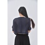 (S) i like點點藍色短袖上衣二手衣, , large