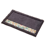 【HASHIZUME】Japan-Made Antibacterial & Deodorant Kitchen Mat 50&times;80cm &ndash; Dark Gray (Nordic-Style Lucky Horse / Non-Slip Design / Machine-Washable), , large