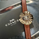 [星晴錶業]COACH手錶,28mm,CH00210金色錶面金色錶殼咖啡色真皮皮革錶帶款, , large