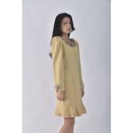 (XS（含）以下) ms gracy墊肩魚尾黃色上衣二手衣, , large