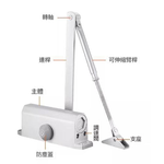 Large door closer - non-positioning - ultra-quiet buffer, , large