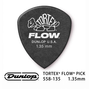 Jim Dunlop Tortex Flow 558R 1.35mm Pick (三片、十片組)【敦煌樂器】