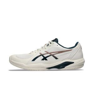 Asics Solution Swift Ff 2 男 網球鞋 法網 穩定 靈活 米 深藍 [1041A466-200]
