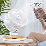 MOLIJIA M187 Fully Automatic DC Inverter Brushless Circulating Fan - 9-inch - White Wood Grain / Desktop / DC Fan, , large