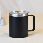 【YU Living】雙層不銹鋼馬克杯400ML 保溫杯 隨行杯-黑色, , large