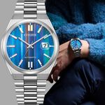 CITIZEN 星辰 TSUYOSA 七彩限定 情人節推薦款 青春撞色機械錶-電視TV NJ0151-53W, , large