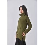 (XL) earth music ecology質感高領綠色長袖上衣二手衣, , large
