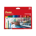 【Pentel 飛龍】水溶性色鉛筆36色 /盒 CB9-36TW -, , large