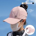 【A&R】夏季輕巧空頂棒球帽 UPF50+可紮馬尾款 - 黑, , large
