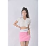 (S) 【安于晴Charlene私服】alexander Wang質感收腰粉色短裙二手衣, , large