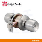 喇叭鎖【LUCKY 幸福】門鎖 銀色 1000 1030 幸福牌 60mm 85mm 浴廁鎖 房間鎖, , large