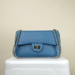 【M2nd】 Ostrich Class Flap Bag with Chain, , large