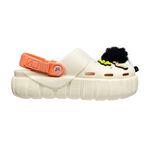 ROAD EASY 輕量透氣洞洞鞋 女鞋 拖鞋 涼鞋 時尚 可愛造型鞋扣 自由擺搭 回彈 穩定 厚底 增高 止滑 白 米, , large