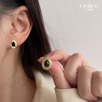 【Gulicc】古莉可 耳環  中古黑金色系輕奢耳環, , large