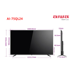 AIWA 愛華 75吋 4K QLED智慧型顯示器  AI-75QL25, , large
