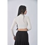 (S) 【安于晴Charlene私服】urban outfitters質感修身短版假兩件白色長袖上衣二手衣, , large