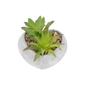 CEMENT HEART SHAPE ARTIFICIAL PLANT 