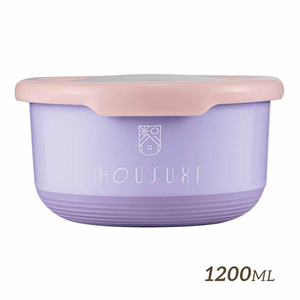 『HOUSUXI‧舒希』不鏽鋼雙層隔熱碗 – 粉紫1200ml