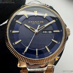 [星晴錶業]COACH手錶,44mm,CH00222寶藍色錶面金色錶殼金銀相間精鋼錶帶款, , large