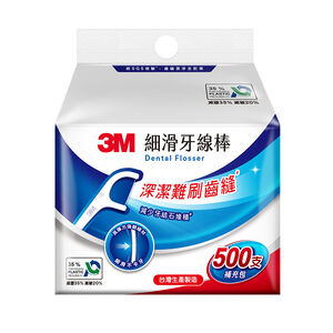 3M細滑牙線棒單線補充包500支
