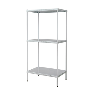 【Y HOUSE】75x45x150cm perforated plate three-layer shelf perforated plate shelf iron rack - paint white